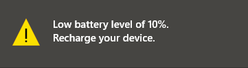Battery alert notification