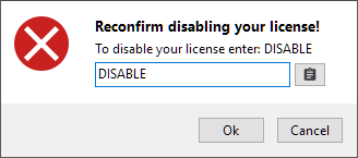 Disable license