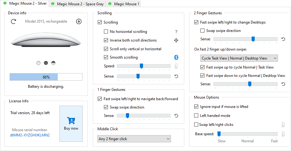 Magic Mouse Utilities screenshot