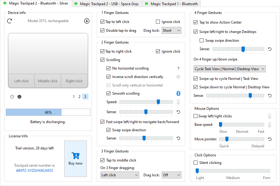 Magic Trackpad 2 Utilities screenshot